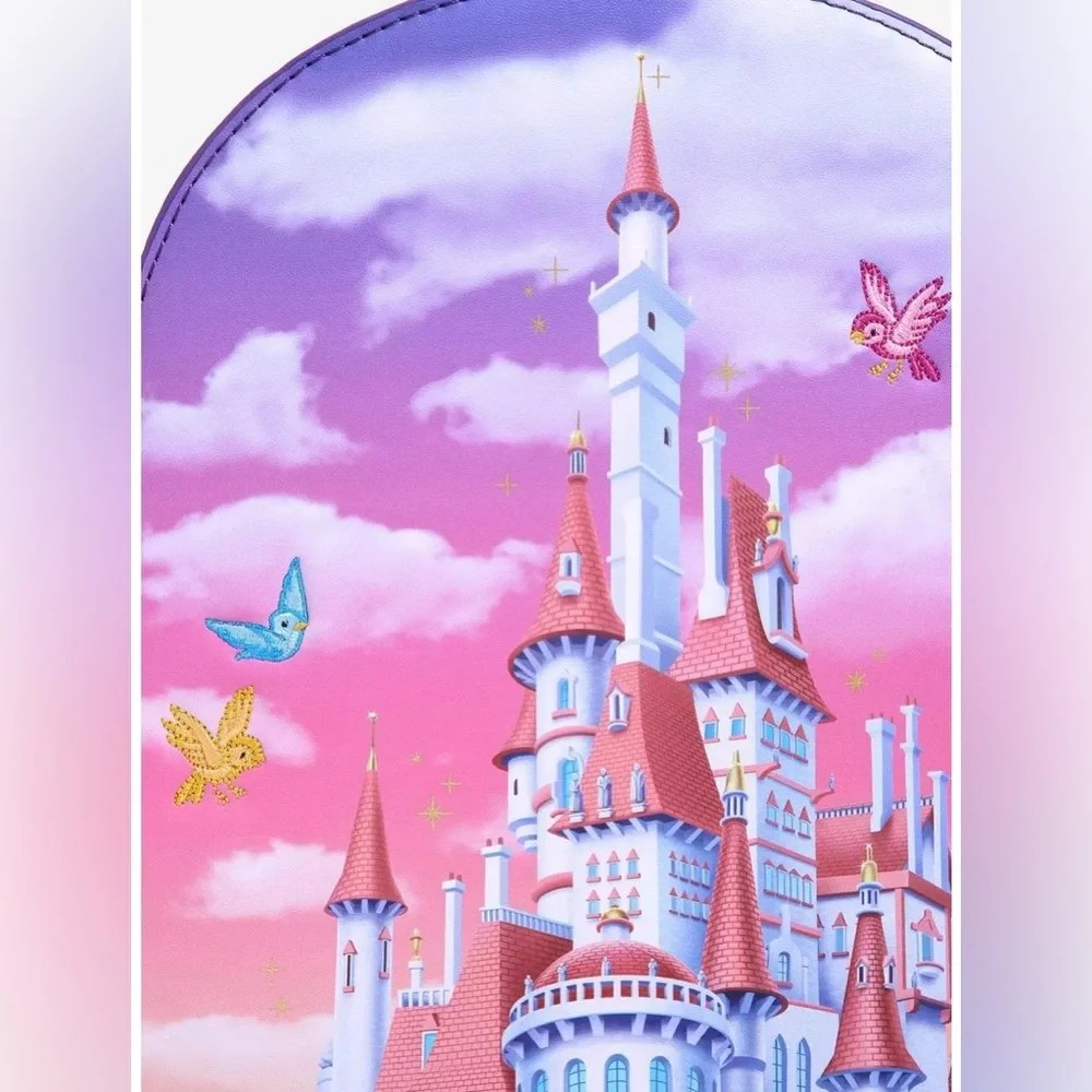 Loungefly Disney Beauty and the Beast Castle Portrait Mini Backpack